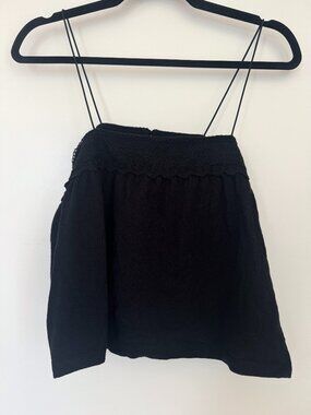 American Eagle Cotton Spaghetti Strap Swing Top